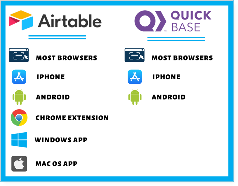 airtable and quick base platform